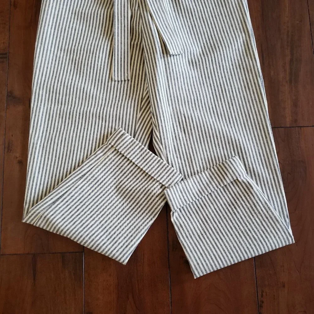 Reformation Striped Fisher High Waisted Paper bag Pants Size 2